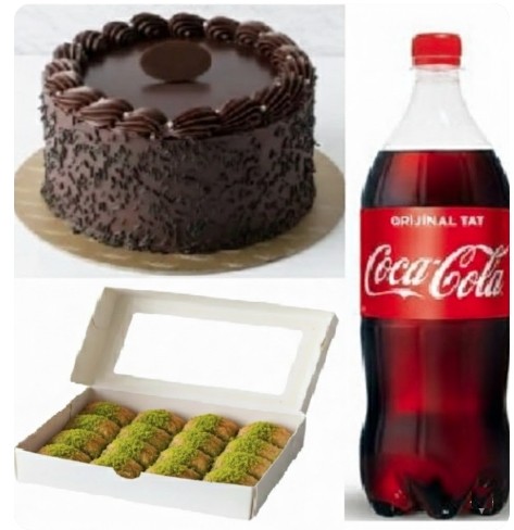 Avantajlı Fırsat Menüsü - 6-9 Kişilik Yaş Pasta + Fıstıklı Baklava Tokat pasta