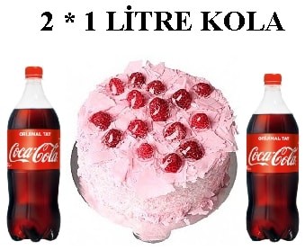 Frambuazlı Yaş Pasta ve 2 Litre Cola Avantajı Tokat pasta