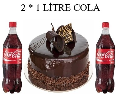 Klasik Çikolata Keyfi: Pasta ve 2x1 Lt Cola Paketi Tokat pasta